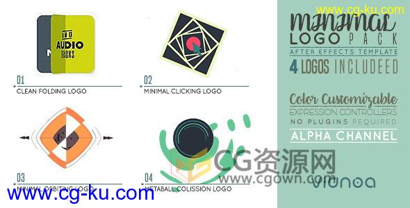4种图形动画LOGO演绎片头标志揭幕动态形状工程文件 AE模板的图片1