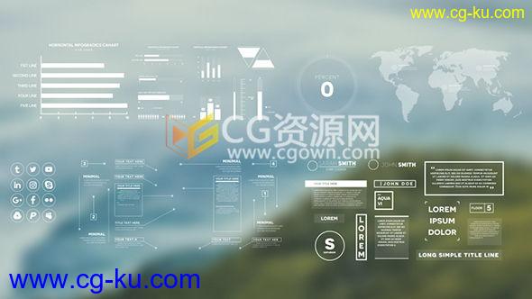 4K分辨率工程数据图表社会统计垂直饼图时间表呼叫分析动画 AE模板的图片1