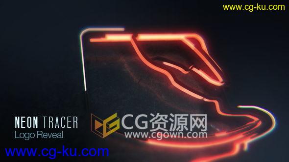 3D霓虹灯路径描边标志三维LOGO演绎片头动画 AE模板的图片1