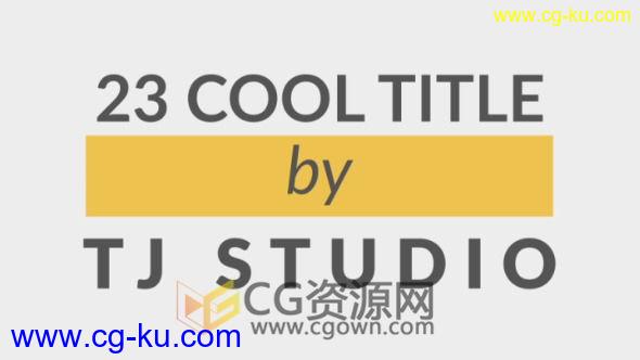 23种文字标题动画滑动简约动画可自定义颜色风格 AE模板的图片1