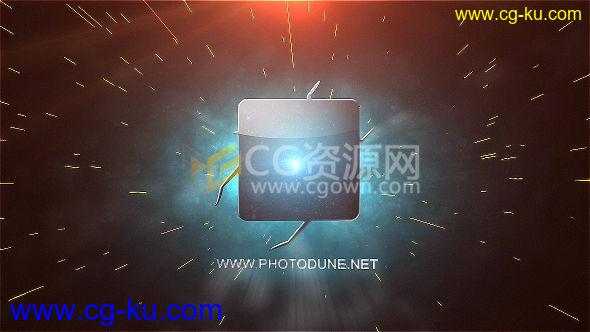 AE模板工程 星云粒子飞射标志玻璃光泽LOGO动画片头 免费下载的图片1