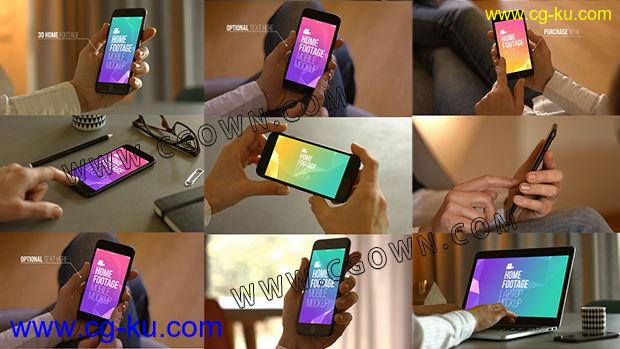 AE模板商务实拍素材触场景跟踪合成iPhone7手机电脑屏幕抠像影片的图片1