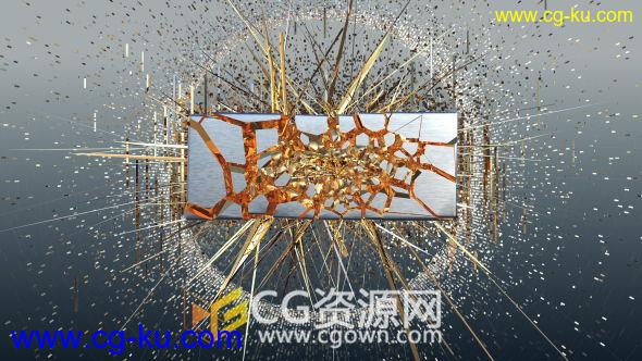 AE模板超过400种破碎爆炸动画元素三维标志动画LOGO片头工程 免费下载的图片1