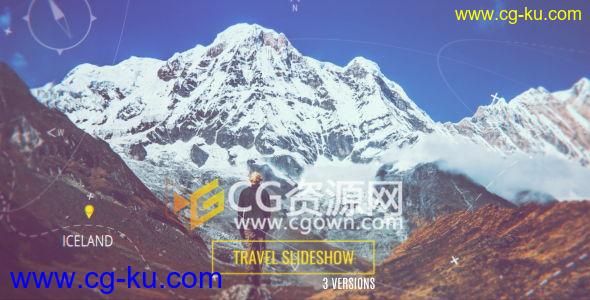 AE模板旅行经历回忆照片展示宣传动画视频制作工程 免费下载的图片1