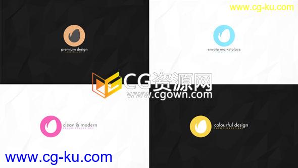 AE模板制作工程文件多种效果徽标简约公司LOGO动画简介 免费下载的图片1