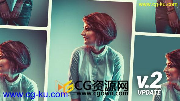 AE模板动感快速滑动拼贴照片展示动画效果制作工程 费下载的图片1