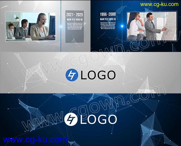 AE模板现代公司企业年份时间线发展规划宣传图文视频制作工程文件的图片1