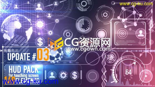 149组HUD触摸屏元件高科技分子信息图动画视频素材 免费下载的图片1