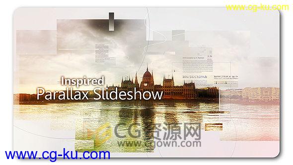 AE模板多层图形滑动蒙版创意视差展示图片开场视频片头制作 免费下载的图片1