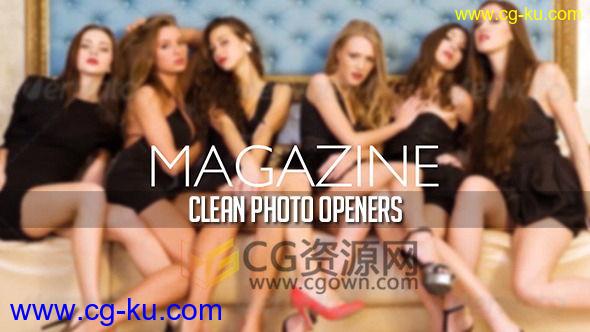 AE模板时尚杂志片头分屏组合模特图片开场视频动画效果 免费下载的图片1