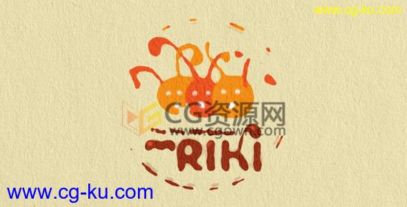 AE模板卡通水彩溶解汇聚绘画标志动画LOGO片头工程 免费下载的图片1