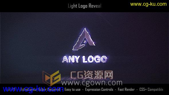 AE模板SABER描边光效特效标志动画LOGO片头工程 免费下载的图片1