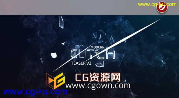 AE模板玻璃破碎信号损坏烟雾物资文字动画宣传片视频 免费下载的图片1