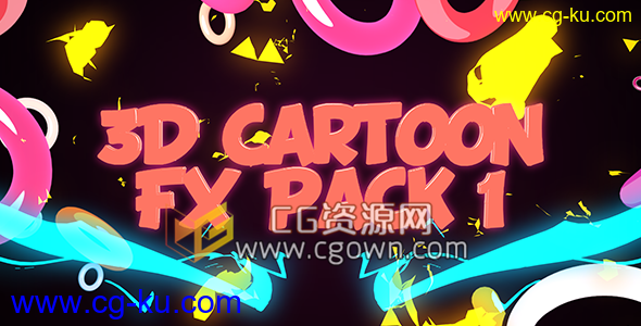 C4D原工程三维卡通FX闪电漫画元素MG图形动画支持AE版本的图片1