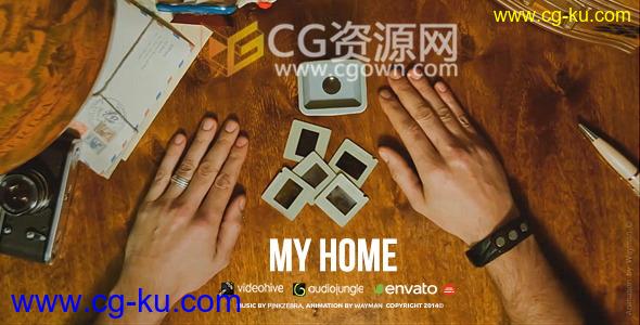 AE模板家庭记忆相册视频制作快乐旅程朋友照片展示动画 免费下载的图片1