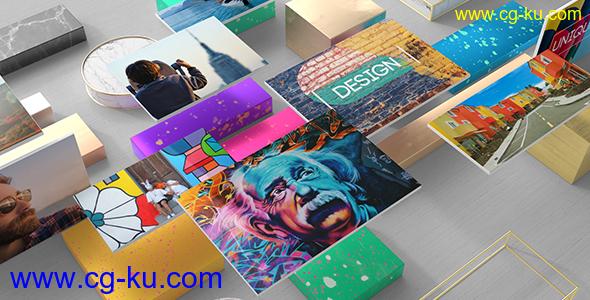 AE模板三维创意时尚展示图片动画效果视频宣传片头制作 免费下载的图片1
