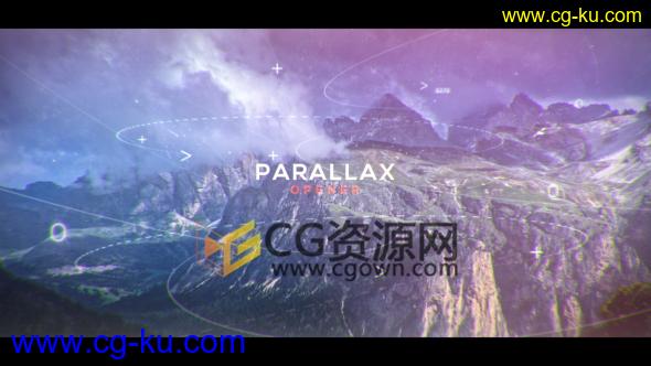 AE模板空间感线条数字视差图文宣传片头动画制作 免费下载的图片1