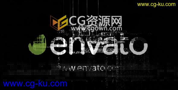 AE模板3种动画电网数字感粒子扭曲标志动画LOGO片头 免费下载的图片1