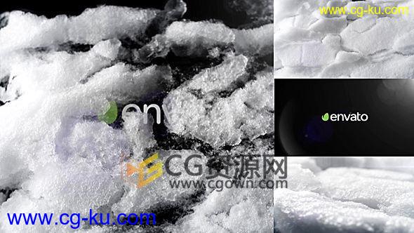 AE模板真实冰雪地融化视频展示标志动画LOGO片头制作 免费下载的图片1