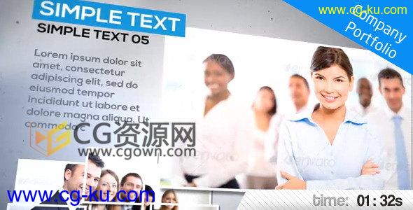 AE模板公司Portfolio信息介绍片头时间线展示宣传包装视频制作 免费下载的图片1