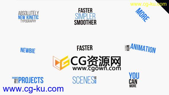 AE模板40组Typography文字标题动画制作工程自定颜色设置 免费下载的图片1