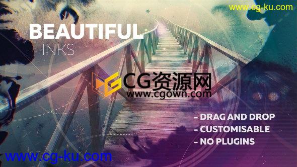 AE模板大气唯美水墨视频片头制作工程鼓舞人心企业宣传 免费下载的图片1
