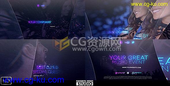AE模板豪华时尚公司庆祝或音乐盛会视频制作包装工程 免费下载的图片1