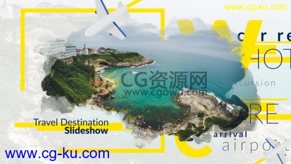 AE模板旅游目的地飞机路线介绍度假旅程安排计划视频动画 免费下载的图片1