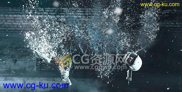 给图片物体添加运动粒子散发灰尘烟雾粉碎特效效果AE模板的图片1