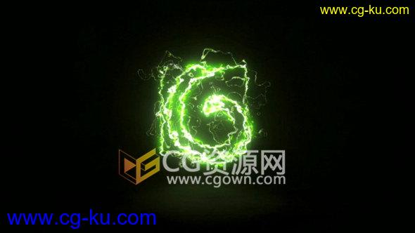 游戏标志片头AE模板大气冲击电流LOGO特效动画的图片1