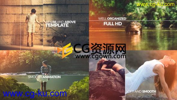 优雅宣传视频AE模板线条弯曲过场展示照片动态介绍动画的图片1
