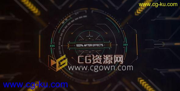 高科技负载均衡UI信息图形动画工程AE模板免费下载的图片1