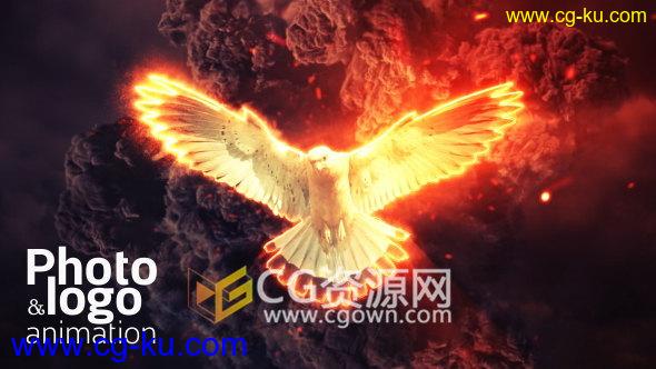 爆炸火焰烟雾火花热浪演绎标志片头AE模板4K分辨率LOGO动画的图片1