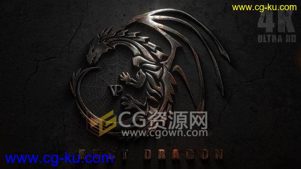 大气4K钢铁质感金属LOGO动画标志片头AE模板工程的图片1