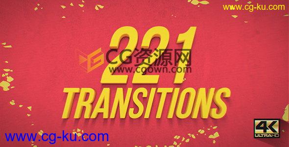4K分辨率转场效果素材包AE模板闪光液体撕裂图形动画的图片1