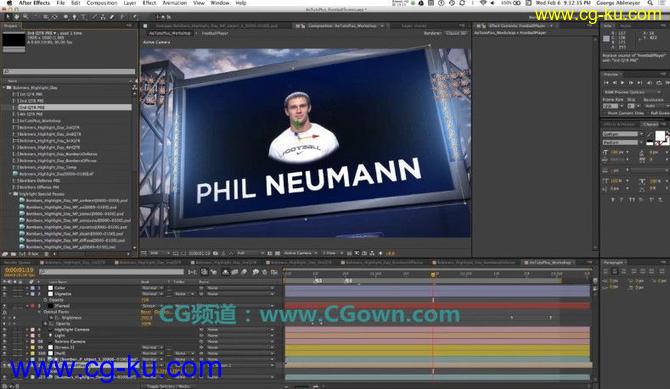AE tuts-C4D合成AE制作Football Screen Tutorial的图片1