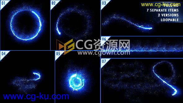 14组视频素材电流粒子光线路径动画免费下载的图片1