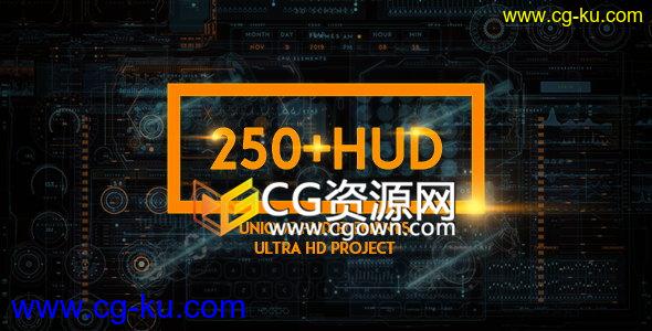 135种元素4K分辨率合成视频素材HUD图形动画技术信息界面的图片1