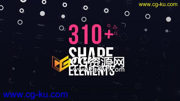 210种图形动画转场+100图形元素MG动画+GIF动画预览AE模板的图片1