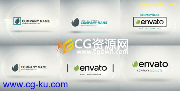 6组简约优雅公司LOGO动画项目标志光效动画AE模板的图片1