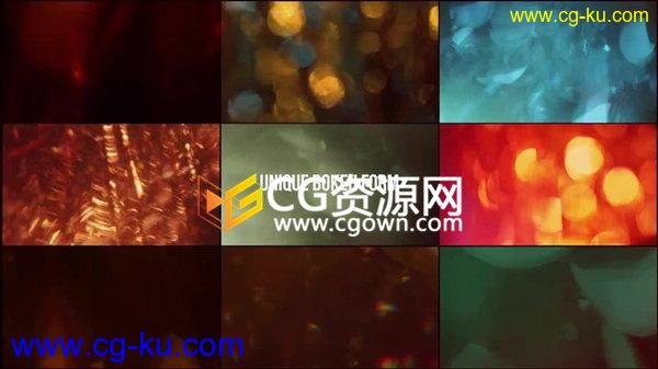 30种散景镜头漏光与20组动态背景视频素材4K分辨率免费下载的图片1