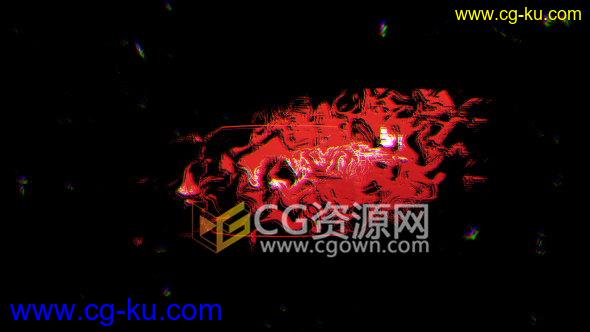 4K分辨率AE模板数字失真信号损坏毛刺特效标志动画效果的图片1