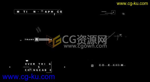 4k分辨率35种现代科技感标题动画+50毛刺形状信号损坏效果AE模板的图片1