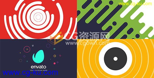 创意多彩图形动画扁平化设计LOGO片头工程下载AE模板的图片1