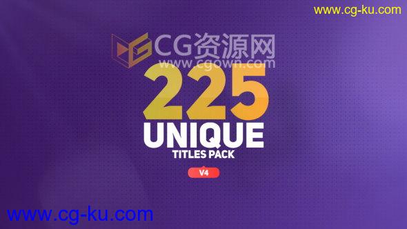 225+现代原创文字排版标题字幕条动画下载AE模板的图片1