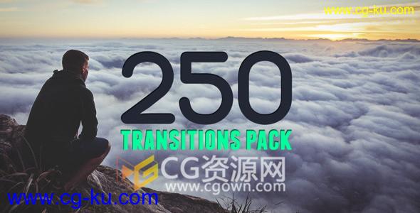 250种图形动画转场过渡效果Transitions工程-AE模板下载的图片1