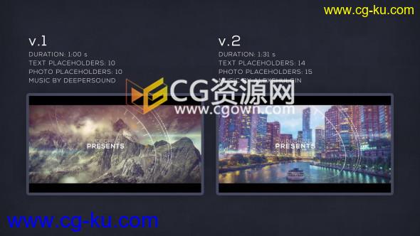 两种时长HUD科技感元素视差图片动画宣传视频制作-AE模板的图片1