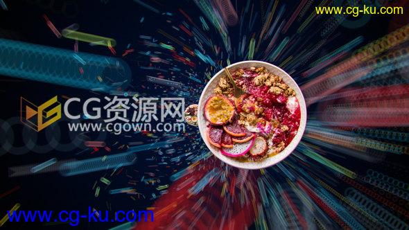 4K分辨率食物菜单展示图片包装介绍视频幻灯片制作-AE模板下载的图片1