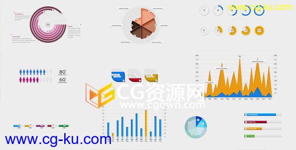 10种不同娄型实用信息图表Infographic元素动画-AE模板下载的图片1