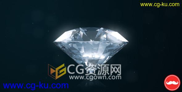 黑钻石水晶魅力爆炸破碎动画演绎LOGO标志片头-AE模板下载的图片1